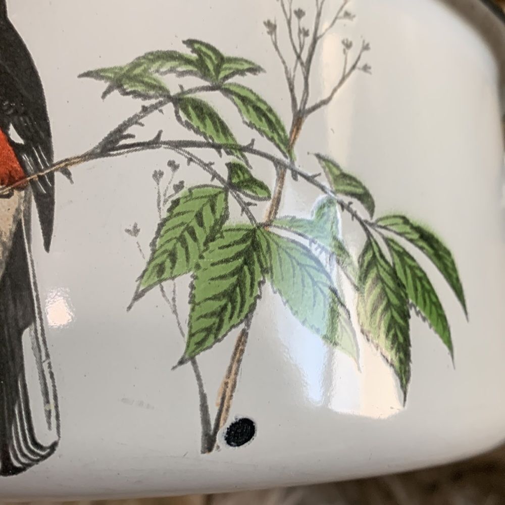 Delano Studios Dela-Ware Hand Colored Bird Pot Vintage Retro - Picture 15 of 17